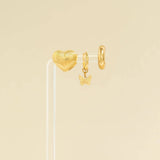 Megan Butterfly Huggie Earrings