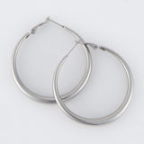 Vintage Chunky Pin Catch Hoop Earrings