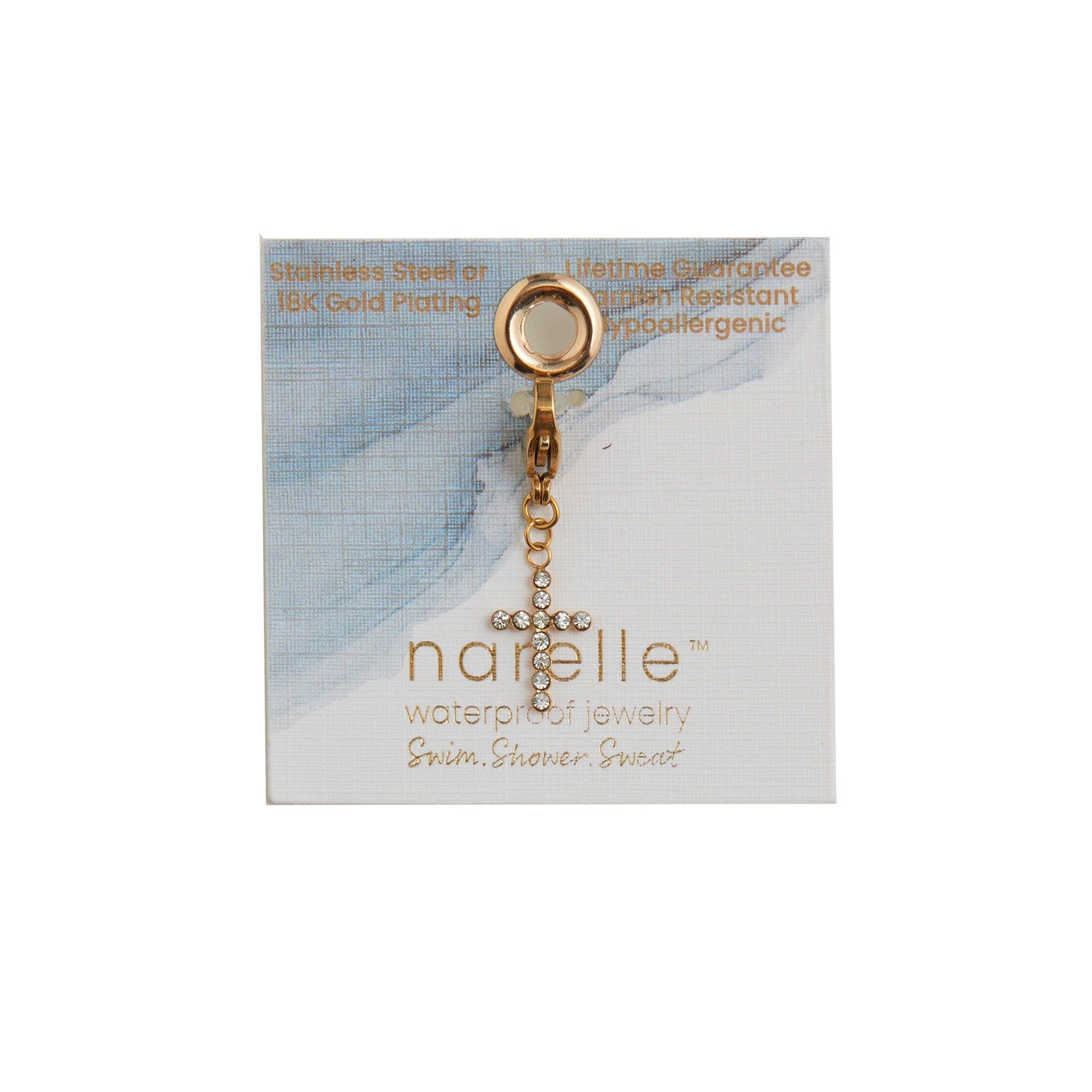 Pave Cross Charm