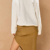 Wind Whispers Faux Fur Patch Pocket Jacket