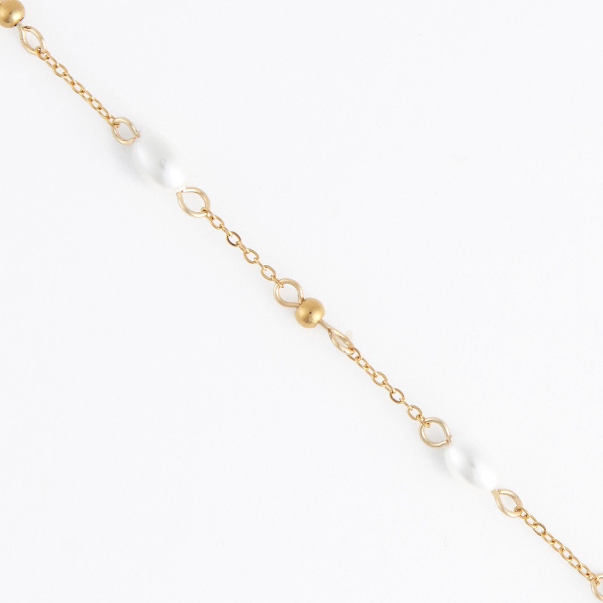 Pearl and Bead Station Necklace