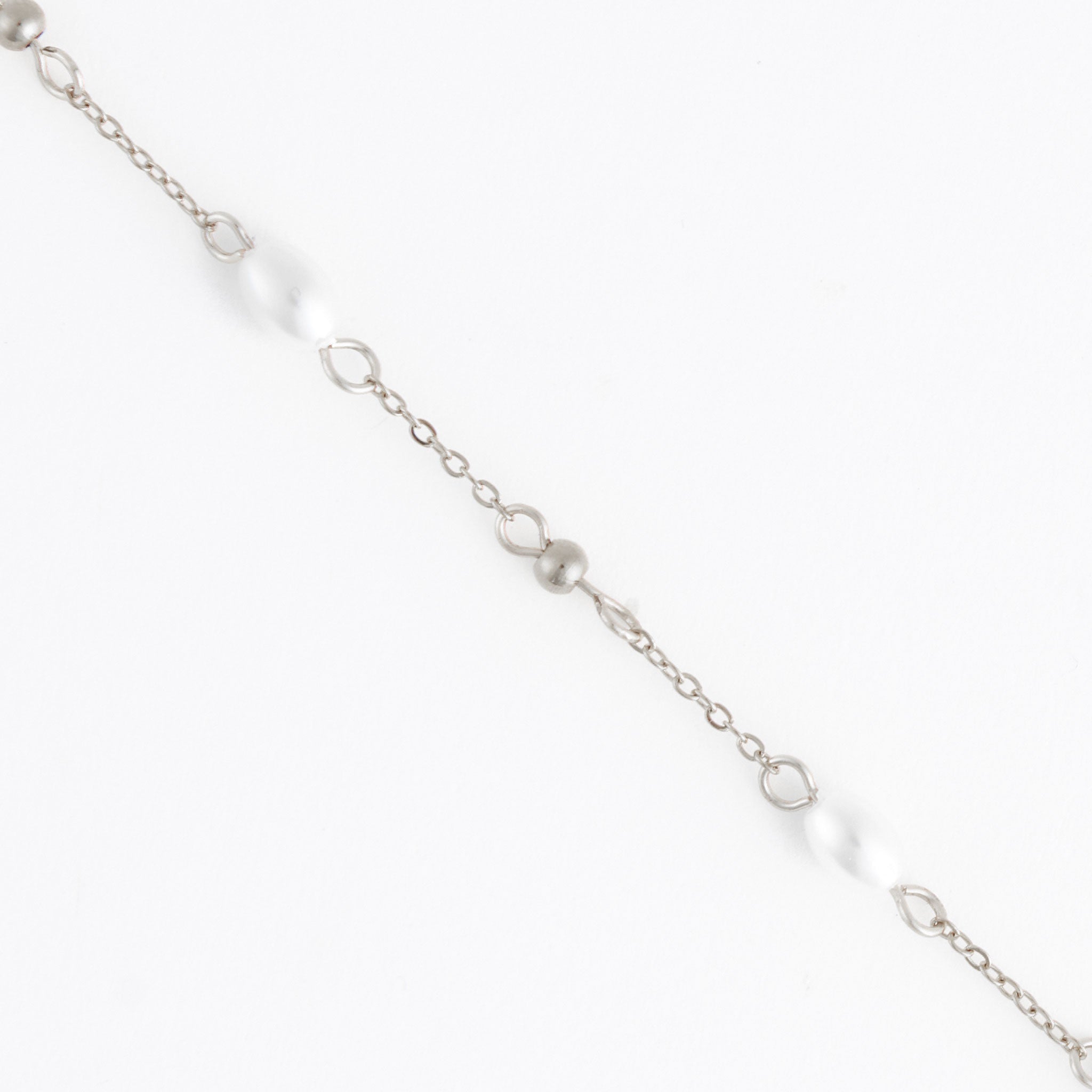 Pearl and Bead Station Necklace