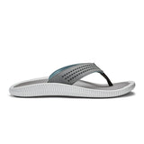 OluKai Ulele water-ready beach sandal in Stone, side profile