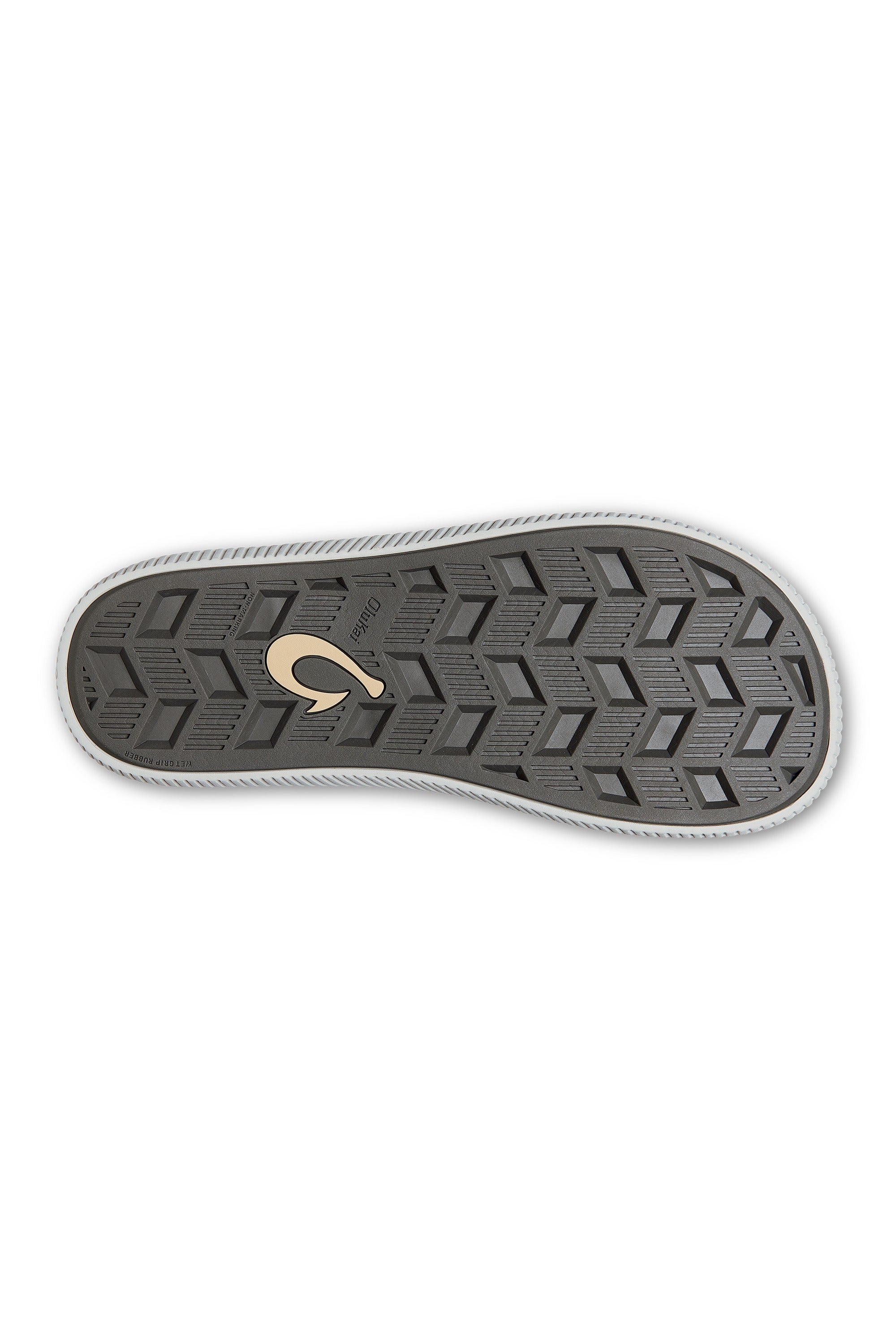 OluKai Ulele sandal in Stone, wet-grip rubber outsole