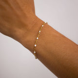 Maggie White Confetti Chain Bracelet