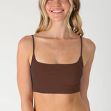 Sloane Micro Square Bralette in Coffee Bean