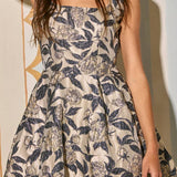 Tasha Floral Lurex Jacquard Mini Dress