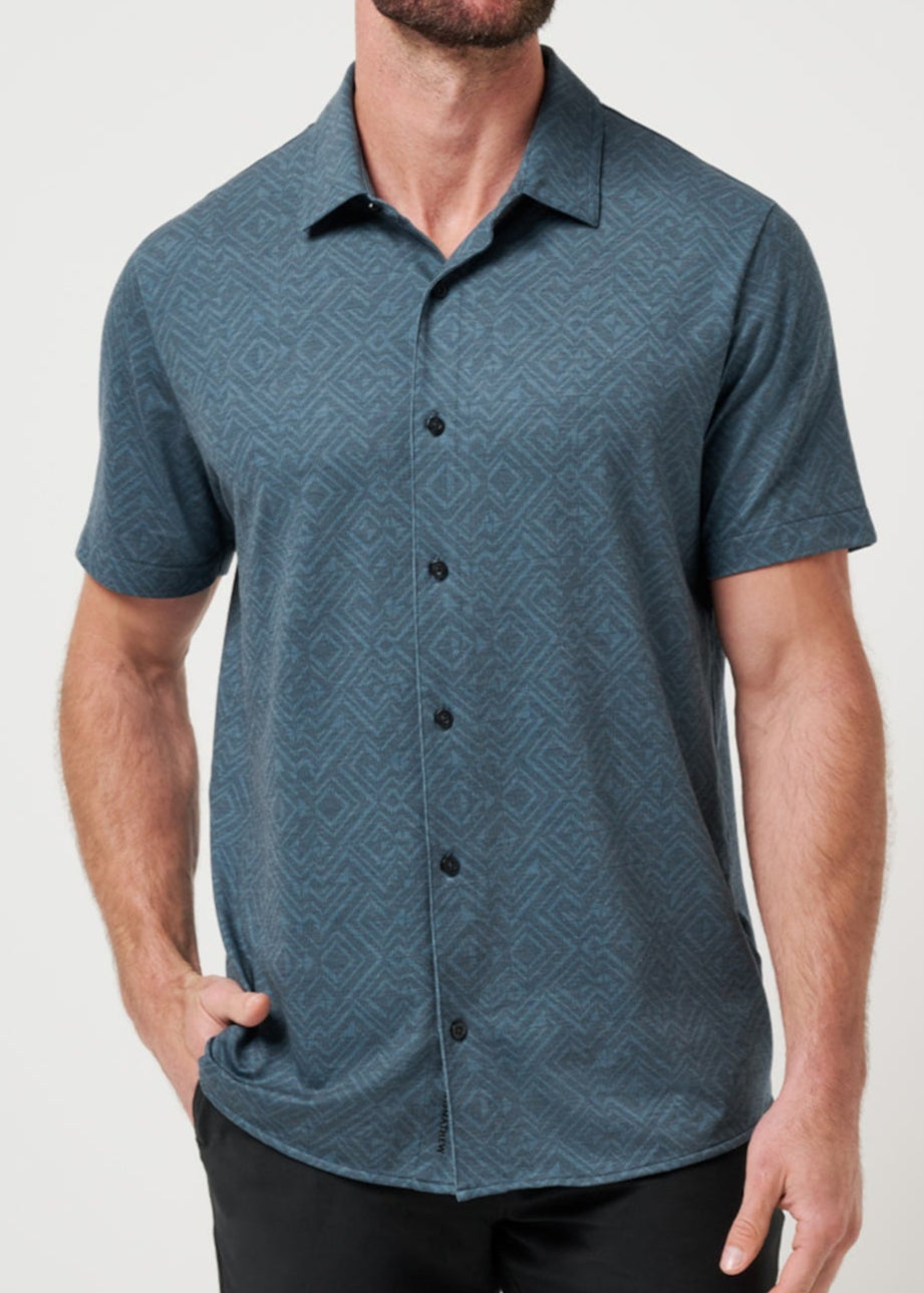 Travis Mathew - Mens - Tops - Button Ups - Knit Featherweight Night Button Up - MTT Collective