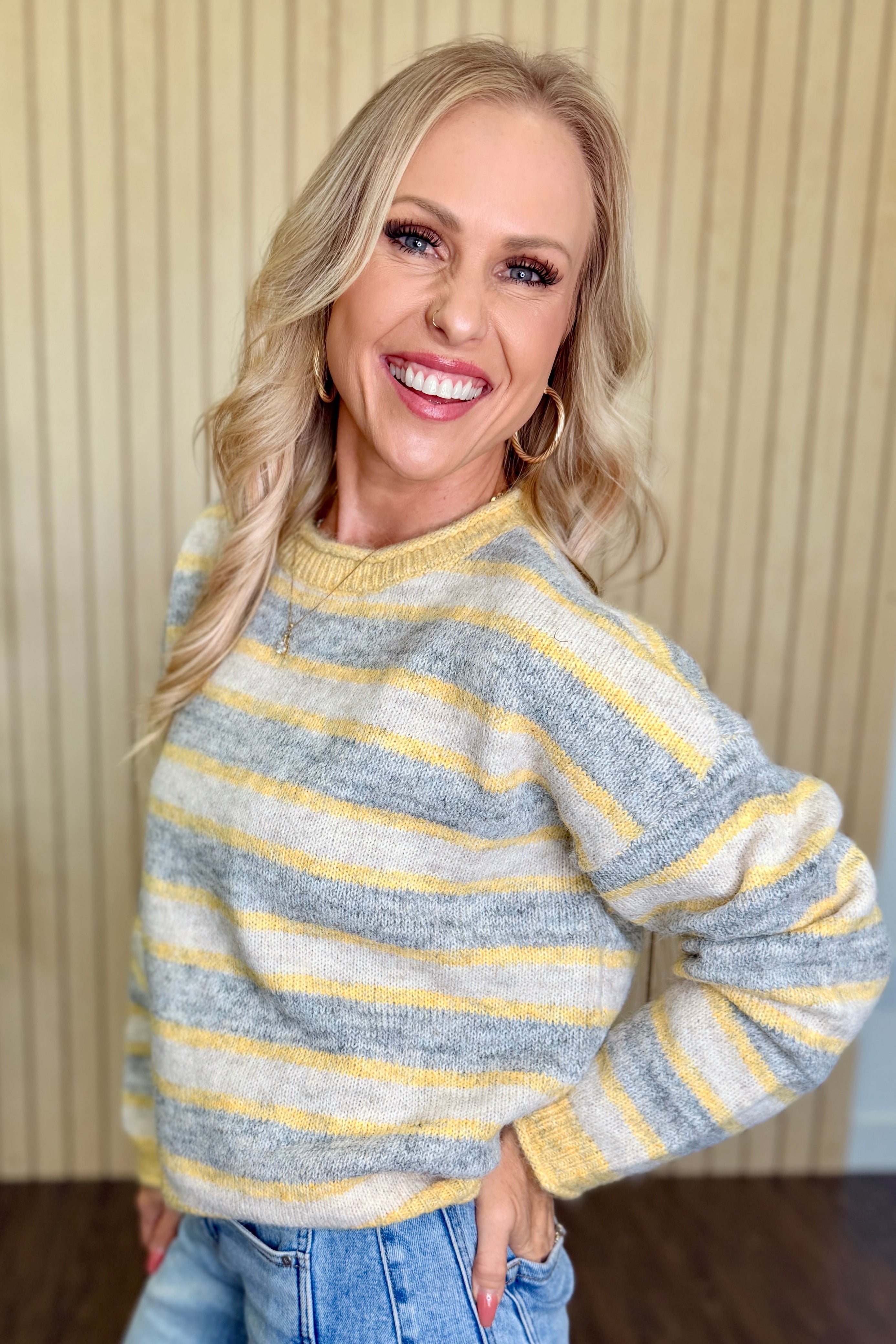Sierra Multi Stripe Knit Sweater