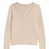 Beige sweater on a white background
