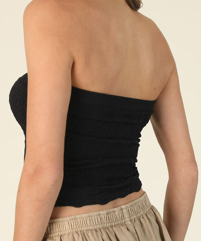Ronnie Lace Textured Tube Top