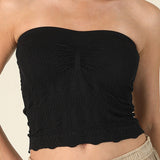 Ronnie Lace Textured Tube Top