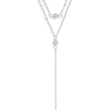 Calliope Layered Cubic Zirconia Lariat Necklace