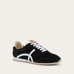 Naot Haven sneaker in Black and White Combo, angled view