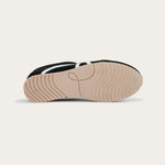 Naot Haven sneaker in Black and White Combo, back view