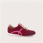 Naot Haven sneaker in Merlot Port Raspberry Combo, angled view
