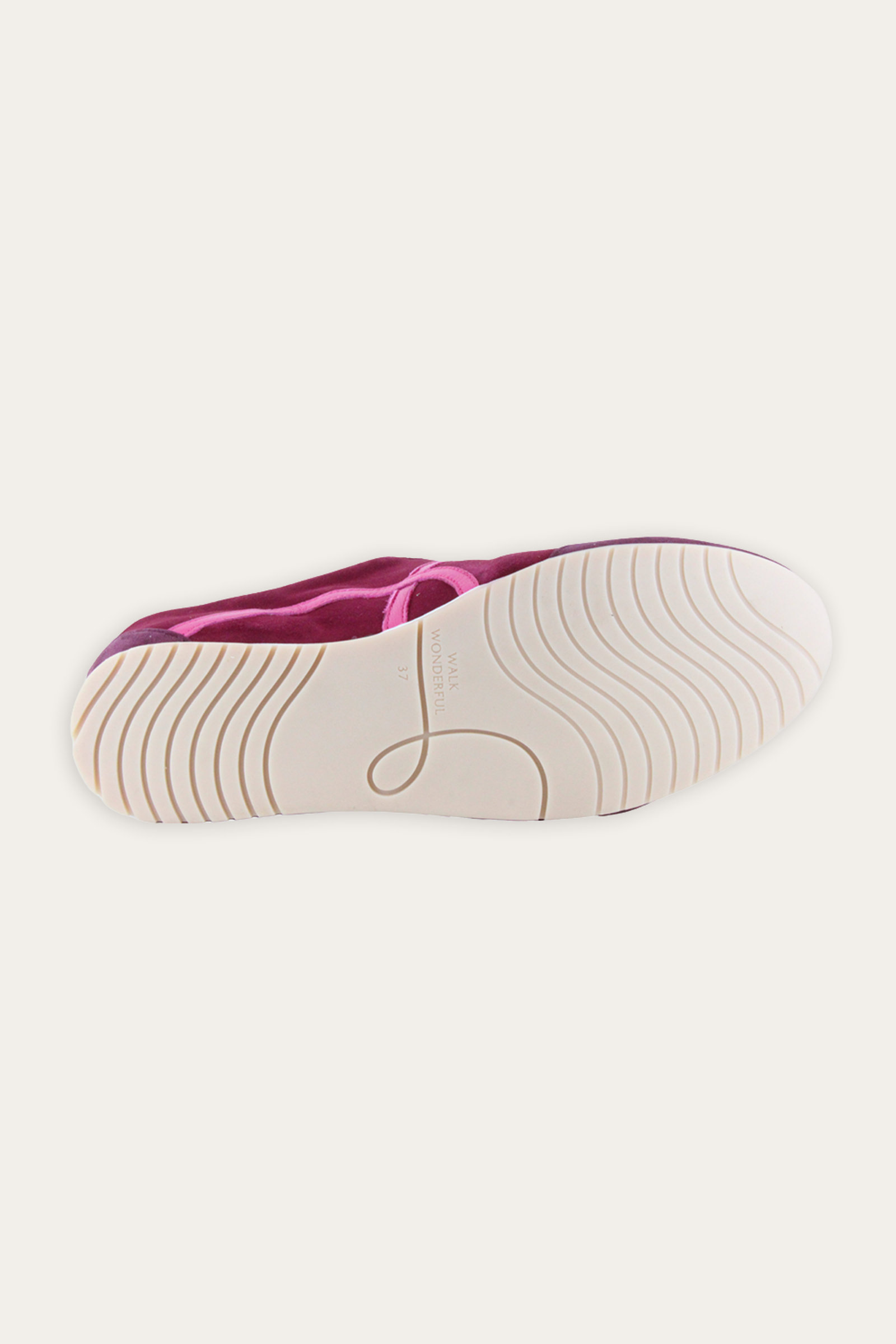 Naot Haven sneaker in Merlot Port Raspberry Combo, back view