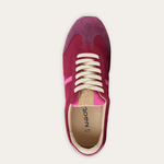 Naot Haven sneaker in Merlot Port Raspberry Combo, top view