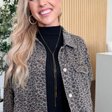 Canyon Leopard Denim Trucker Jacket