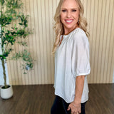 Breezy Button-Front Blouse