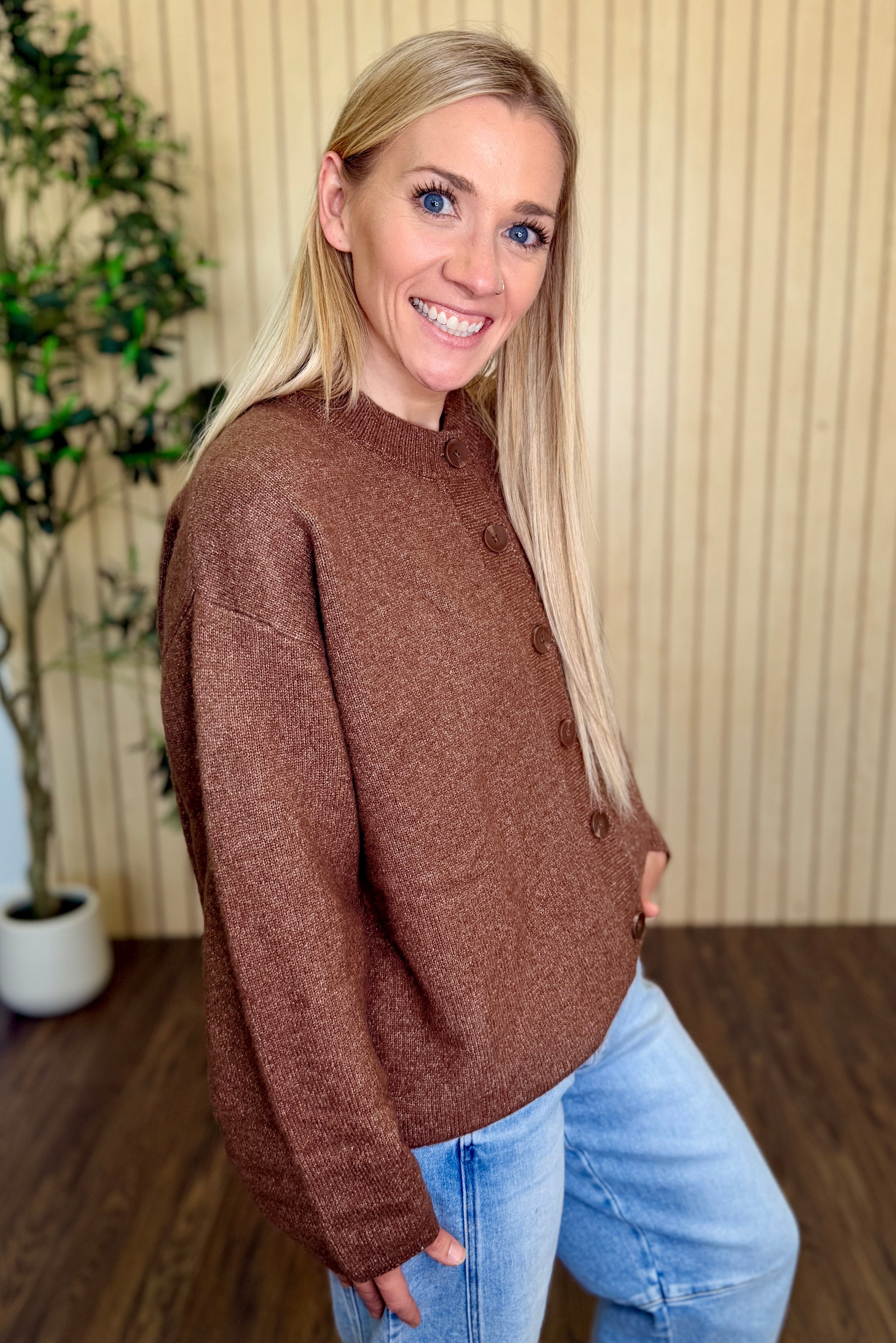 Cove Relaxed Heathered Knit Cardigan