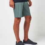 Travis Mathew Wanderlust Short 9In in Balsam Green, side view