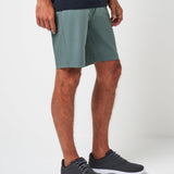 Travis Mathew Wanderlust Short 9In in Balsam Green, side view