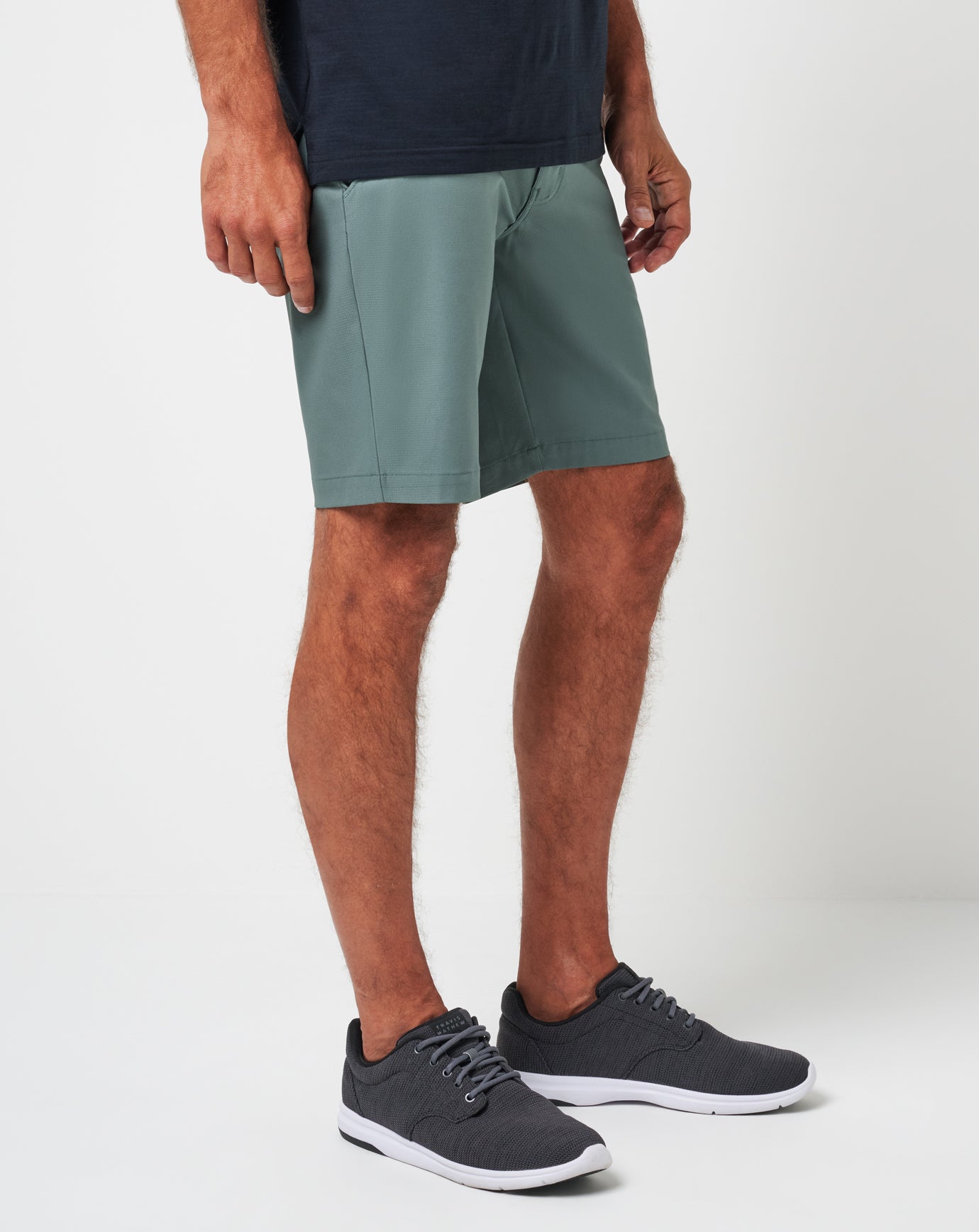 Travis Mathew Wanderlust Short 9In in Balsam Green, side view