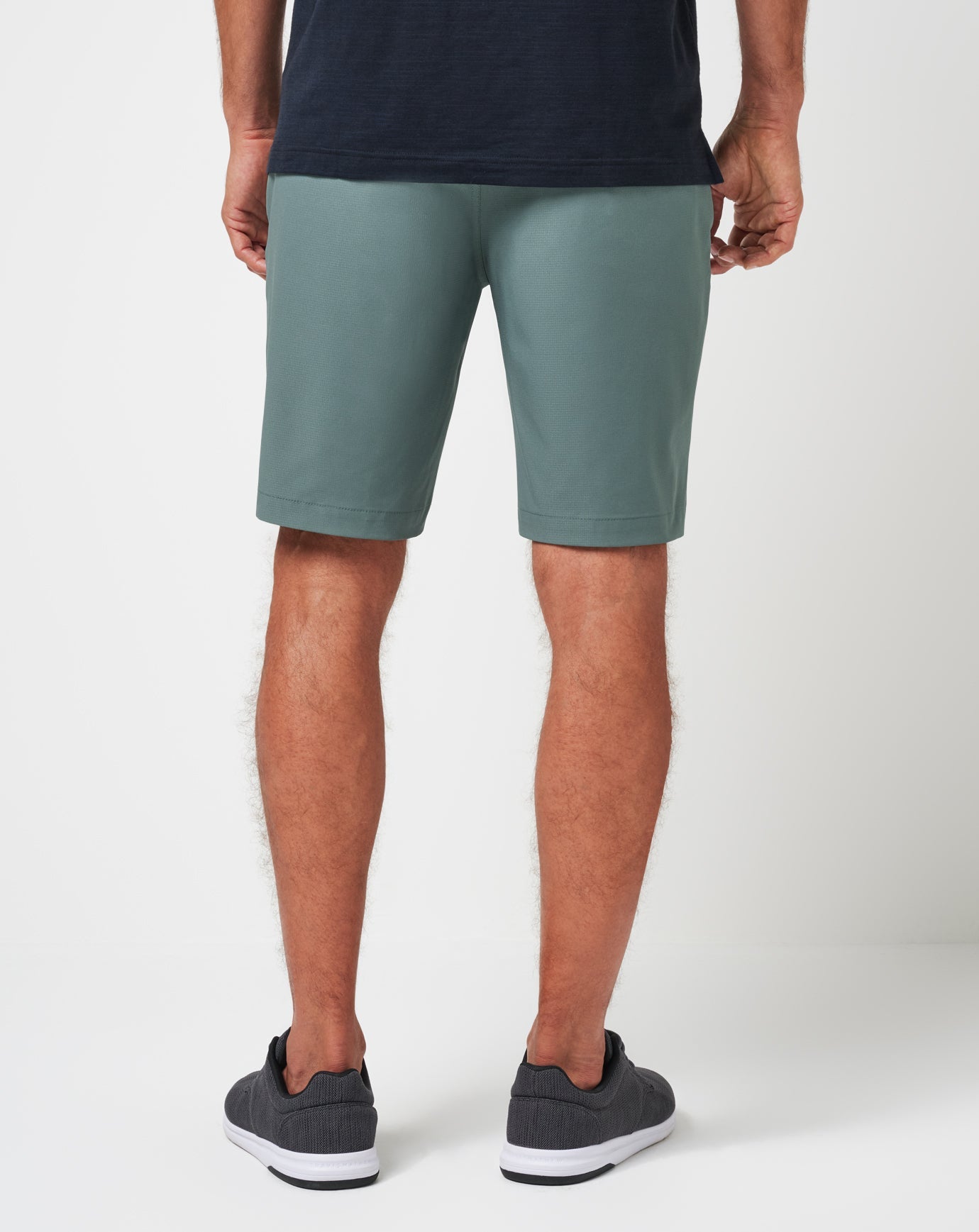 Travis Mathew Wanderlust Short 9In in Balsam Green, back view