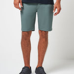 Travis Mathew Wanderlust Short 9In in Balsam Green, front view