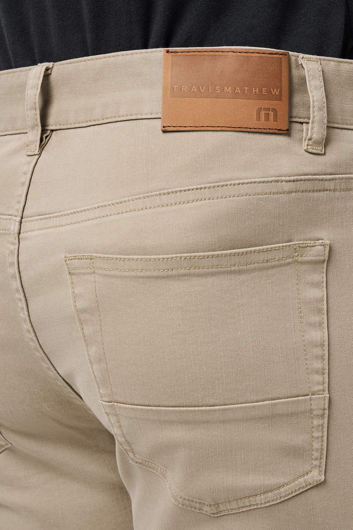 Travis Mathew Legacy Featherweight Jeans Island Fossil detail