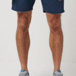 Travis Mathew Wanderlust E-Waist Short 7.5In in Mood Indigo, front view
