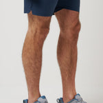 Travis Mathew Wanderlust E-Waist Short 7.5In in Mood Indigo, side view