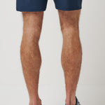 Travis Mathew Wanderlust E-Waist Short 7.5In in Mood Indigo, back view