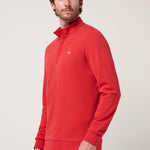 Cloud Quarter Zip 2.0 in Pompeian Red, front angle
