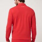Cloud Quarter Zip 2.0 in Pompeian Red, back