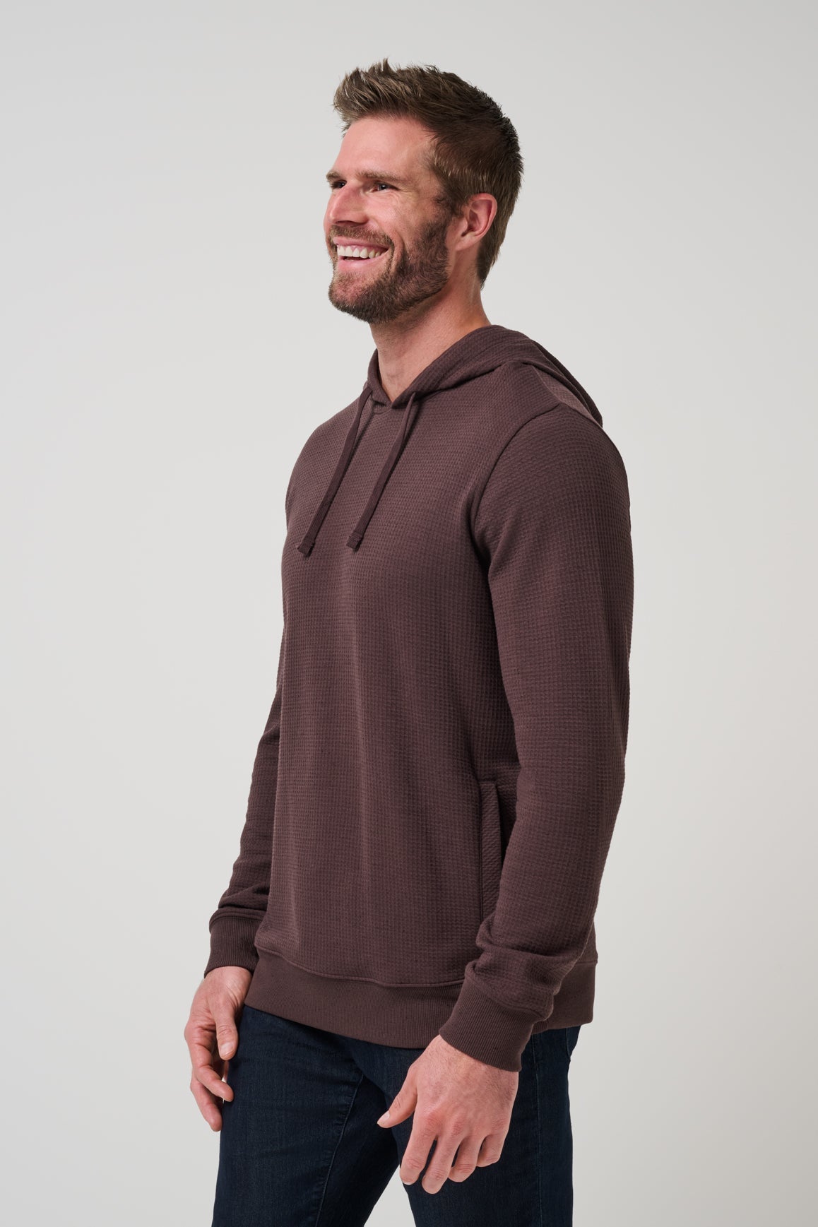 Travis Mathew Cloud Waffle Hoodie in Raisin