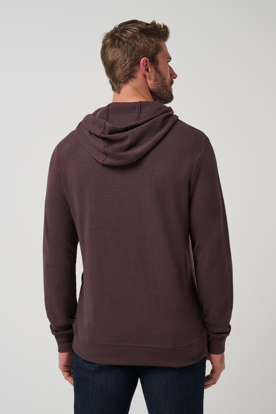 Travis Mathew Cloud Waffle Hoodie in Raisin
