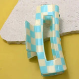 Jumbo Checkered Claw Clip