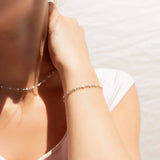 Maggie White Confetti Chain Bracelet