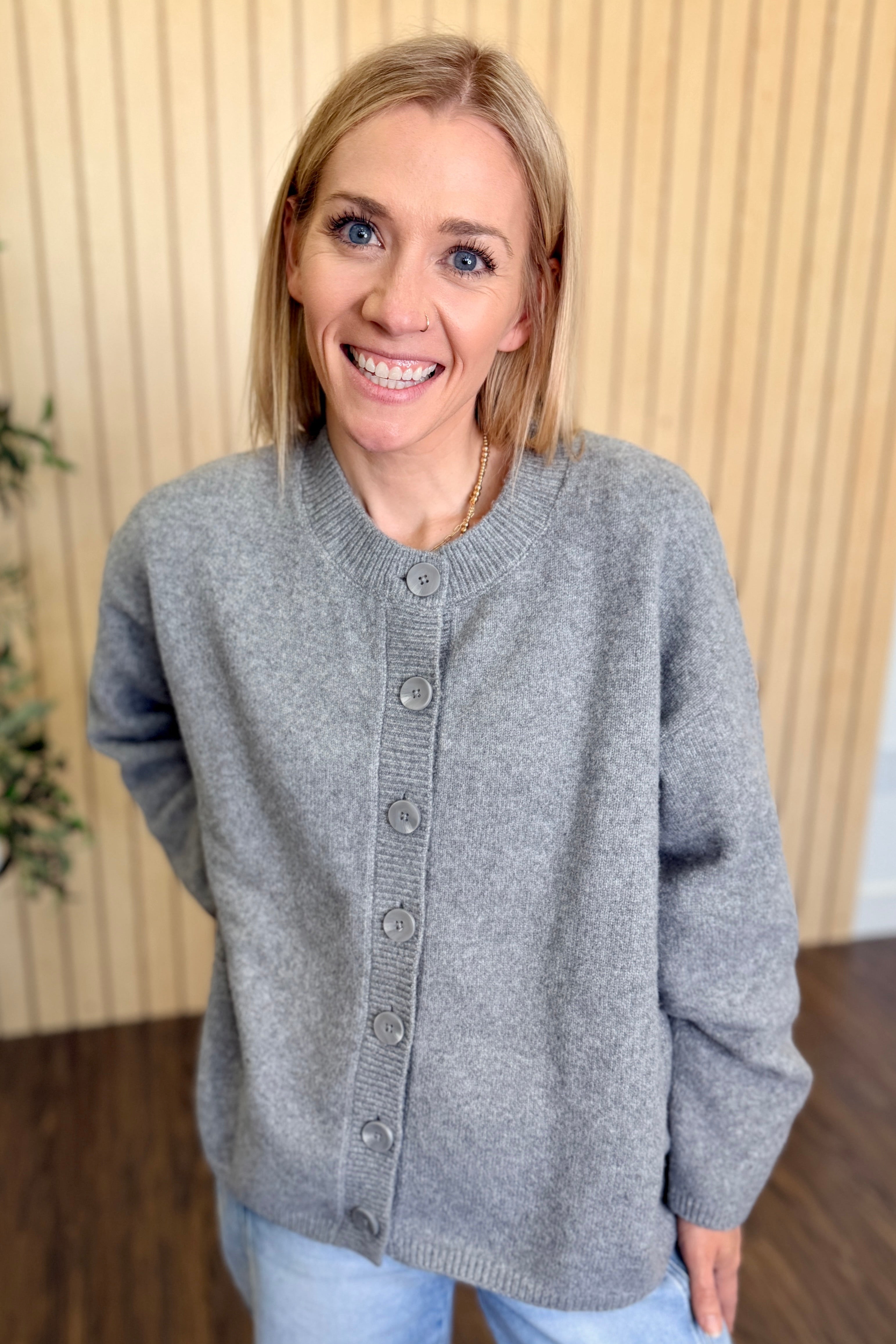 Cove Relaxed Heathered Knit Cardigan