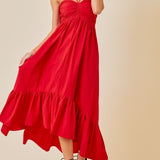 Jenny Ruched Halter Midi Dress