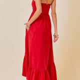 Jenny Ruched Halter Midi Dress