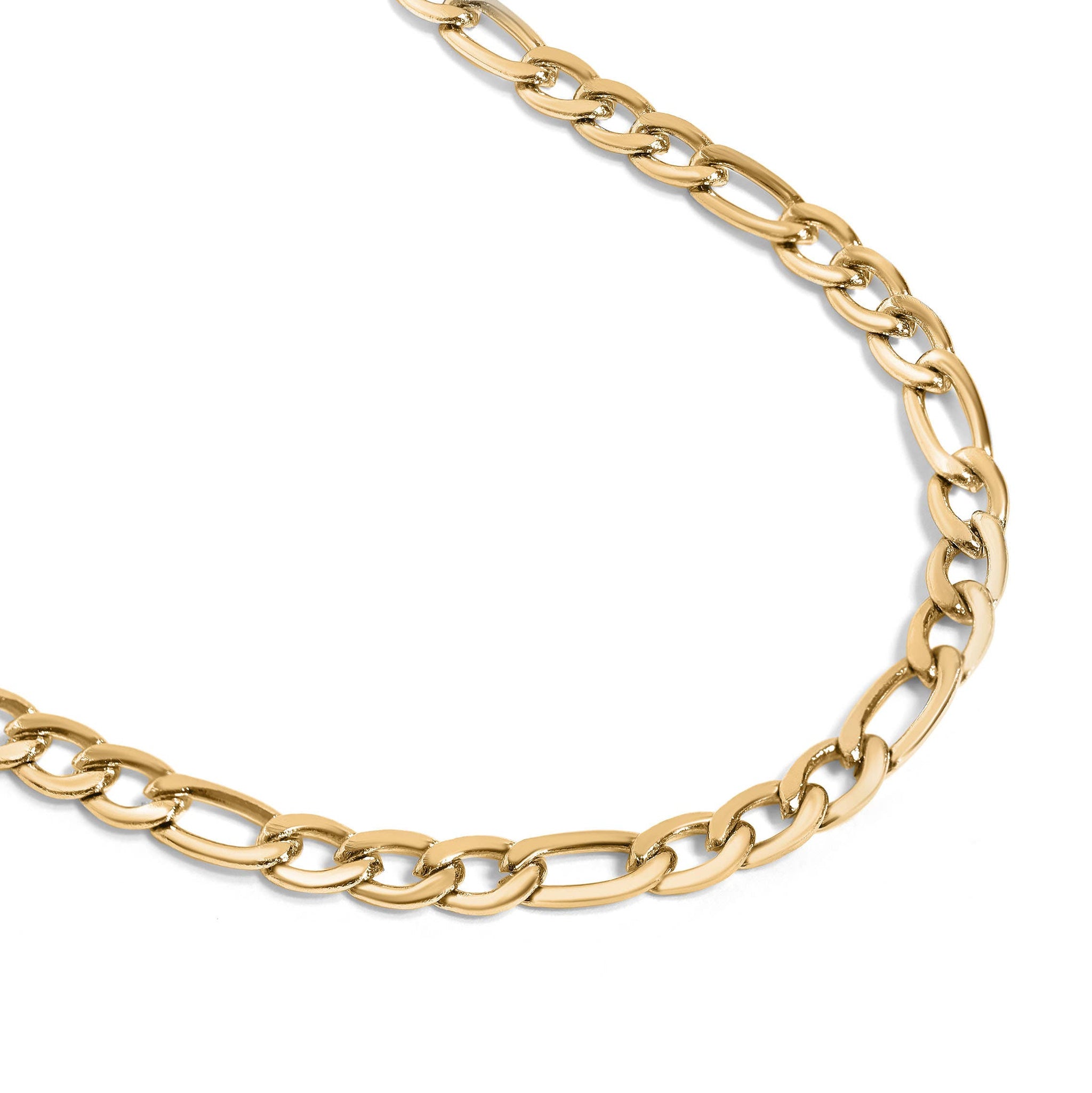 Avery Gold Stainless Steel Figaro Chain Necklace - MTT Collective