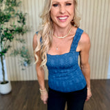 Julie Lace Textured Square Top