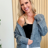 Birch V-Neck Fuzzy Knit Cardigan