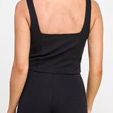 The Rowan Ponte Contour Crop Tank