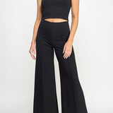 The Rowan Ponte Contour Crop Tank