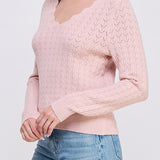 The Delaney Scallop Pointelle Sweater