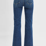 Lynette High Rise Crop Straight Raw Hem Jeans